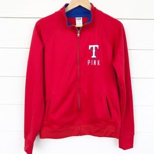 PINK Victoria's Secret Jackets & Coats - Victoria’s Secret Pink Texas Rangers Zip Up Jacket PINK Victoria's Secret Jackets & Coats - Victoria’s Secret Pink Texas Rangers Zip Up Jacket